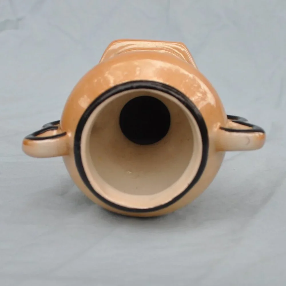 4 for $40 - vintage Czech peach lusterware vase (484w) - Picture 6 of 8
